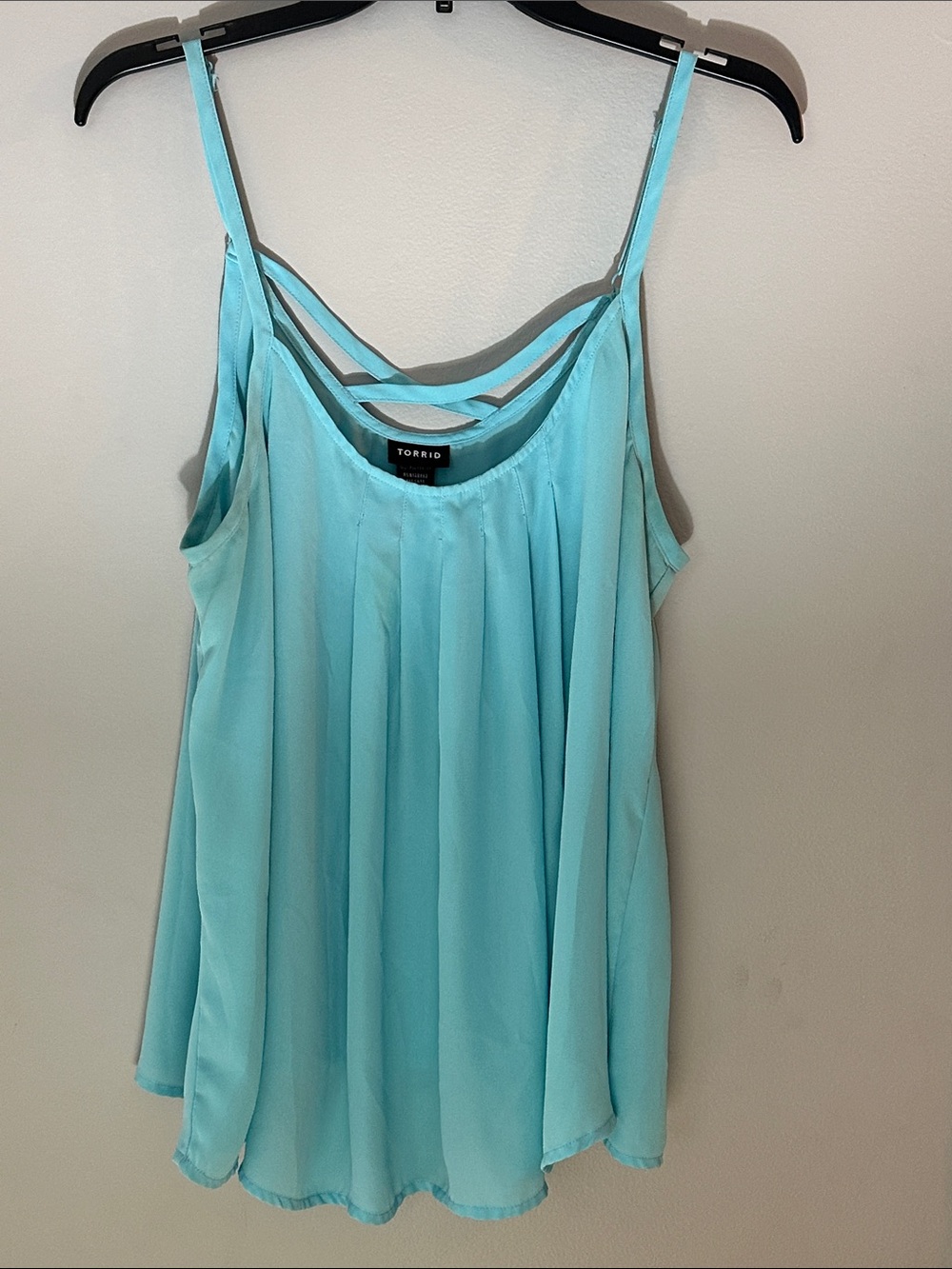torrid size 0 aqua double-strap swing cami